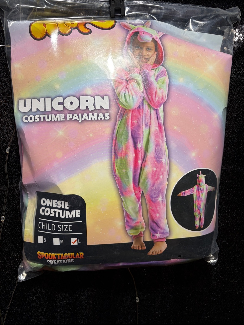 Unicorn Costume Pajamas Onesie - Tie-Dye Pastel